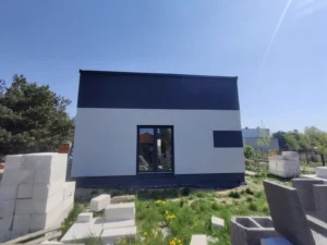 dom z użytkowym poddaszem, dachem dwuspadowym i garażem 100 m2 Poznań 16