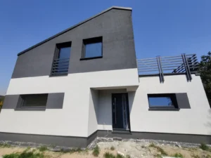 dom z użytkowym poddaszem, dachem dwuspadowym i garażem 100 m2 Poznań 17