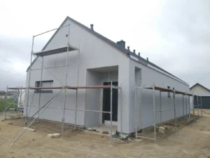 Prízemný dom z dachem dwuspadowym i garażem 80 m2 Poznań 16