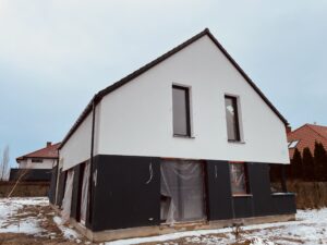 dom z użytkowym poddaszem, dachem dwuspadowym i garażem 190 m2 Warszawa 33