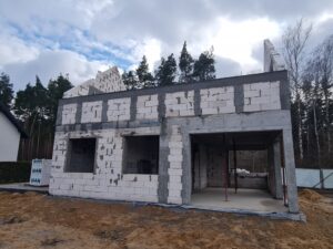 dom z użytkowym poddaszem, dachem dwuspadowym i garażem 110 m2 Warszawa 6